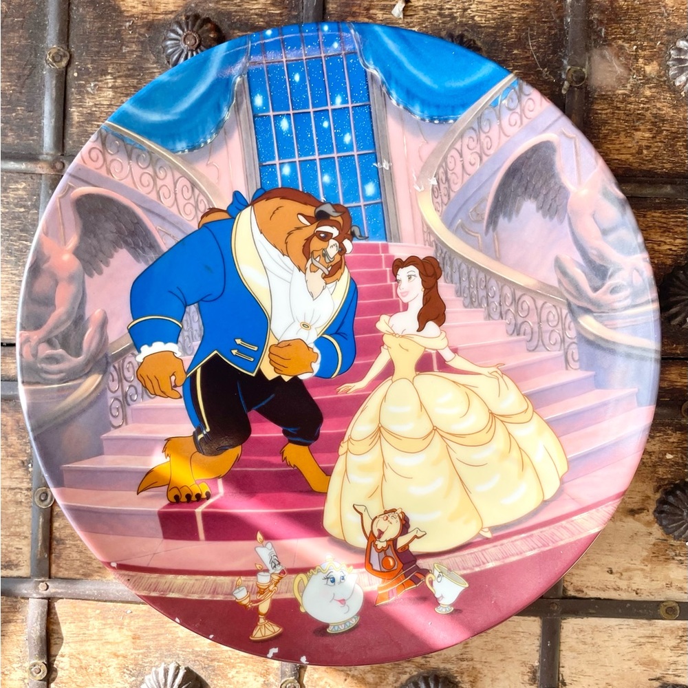 Vintage Disney Beauty And The Beast Collectible Plate By Bradford Exchange